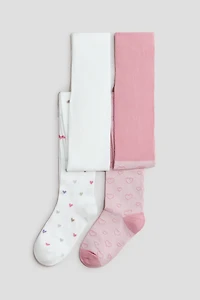 2-Pack Jacquard-Knit Tights