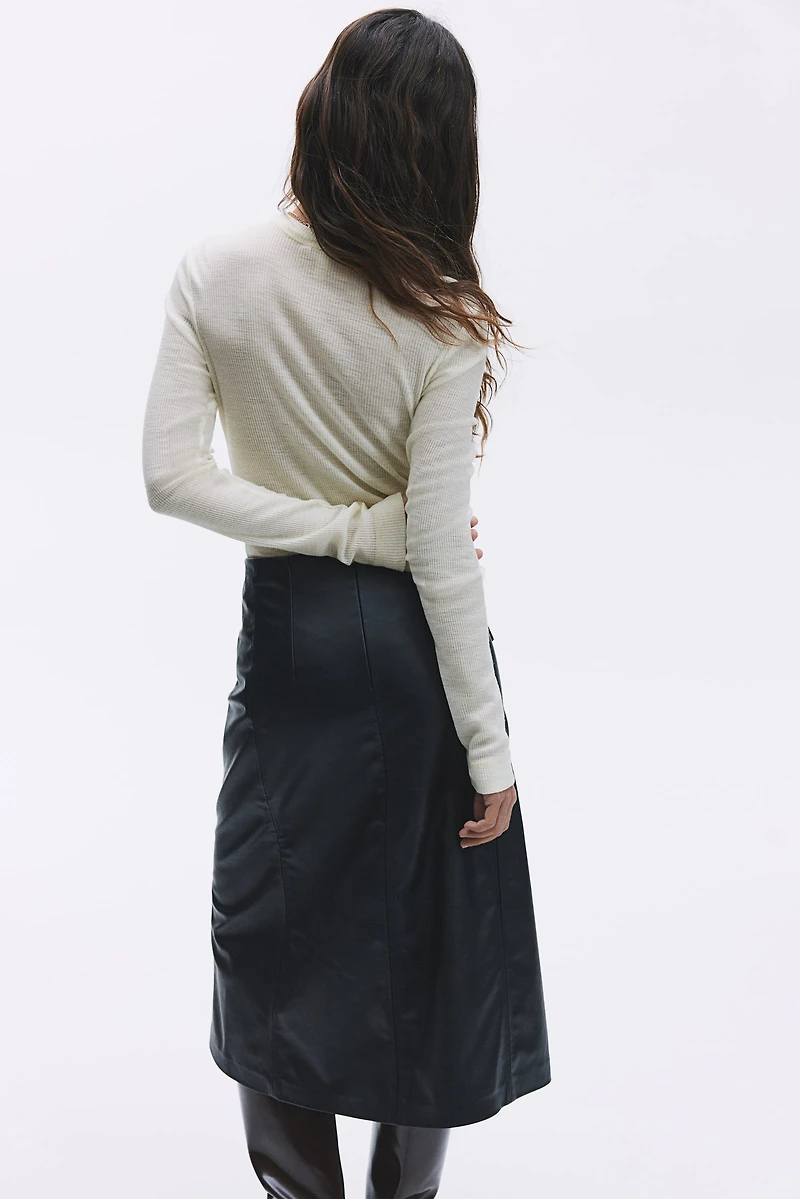Rib-Knit Wool Top