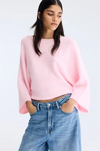 Batwing-Sleeved Sweater