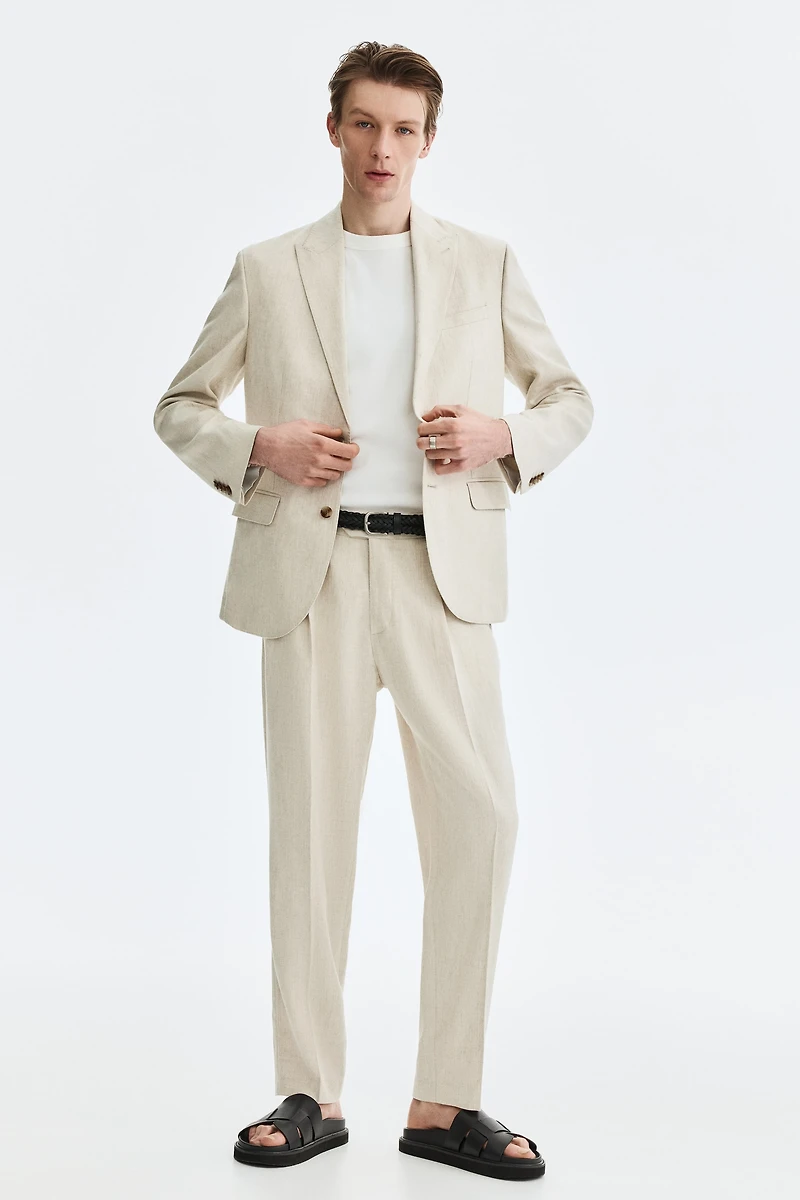 Regular-Fit Linen-Blend Jacket