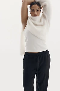 Wide Crease-Front Joggers