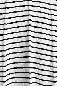 Rib-Knit Dress with Flared Skirt