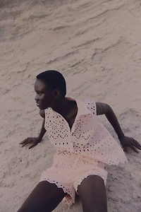 Eyelet-Embroidered Shirt