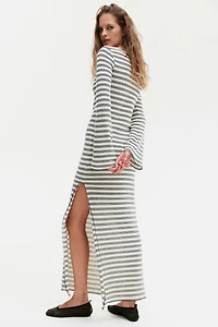 Textured-Knit Maxi Dress