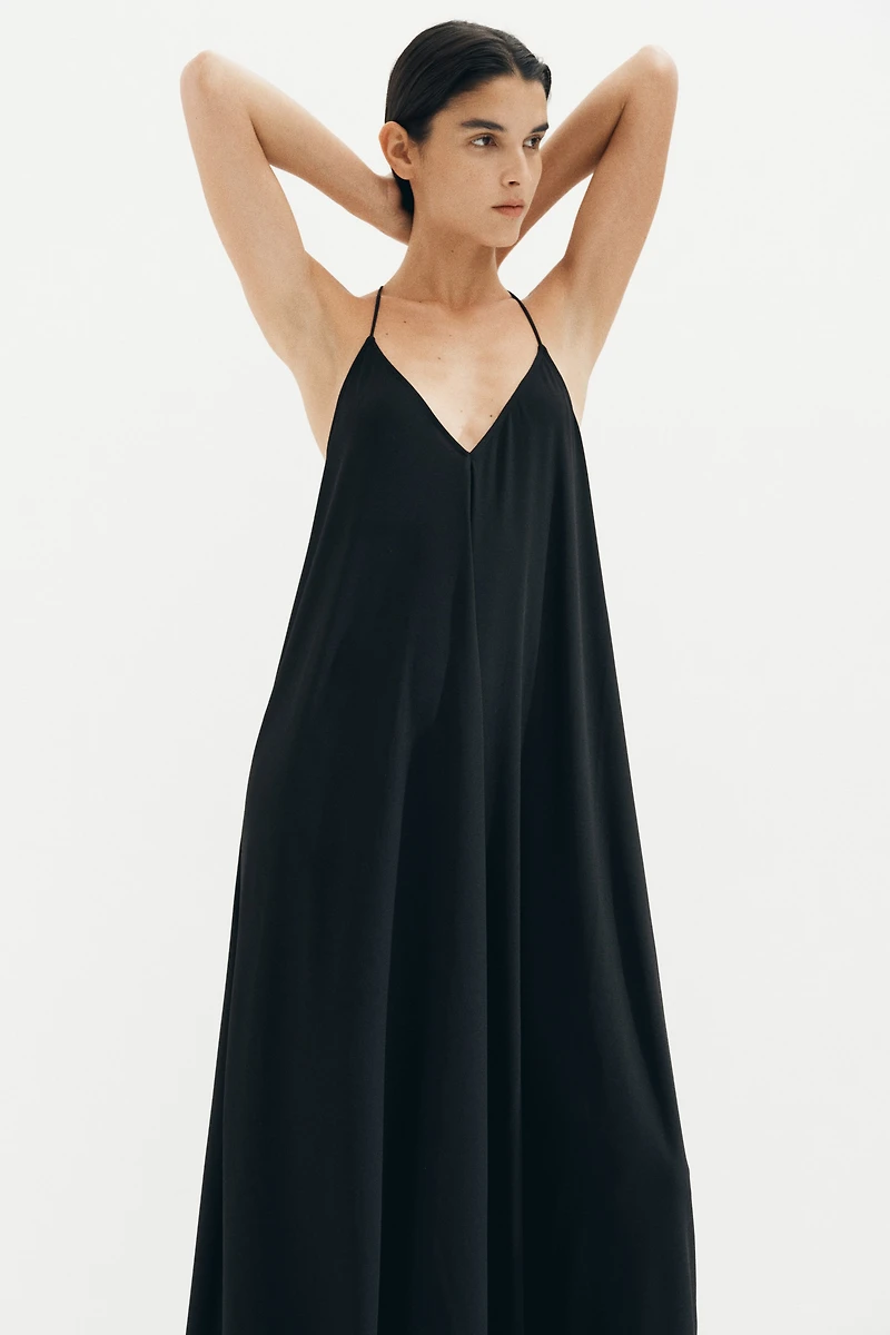 Lace-Trimmed Slip Dress