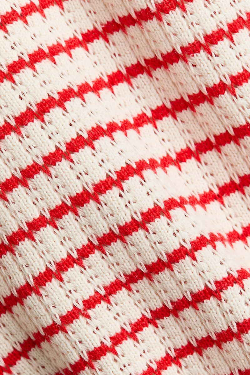 Pointelle-Knit Cotton Top