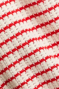 Pointelle-Knit Cotton Top