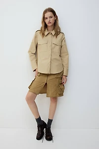 Chemise cargo en sergé