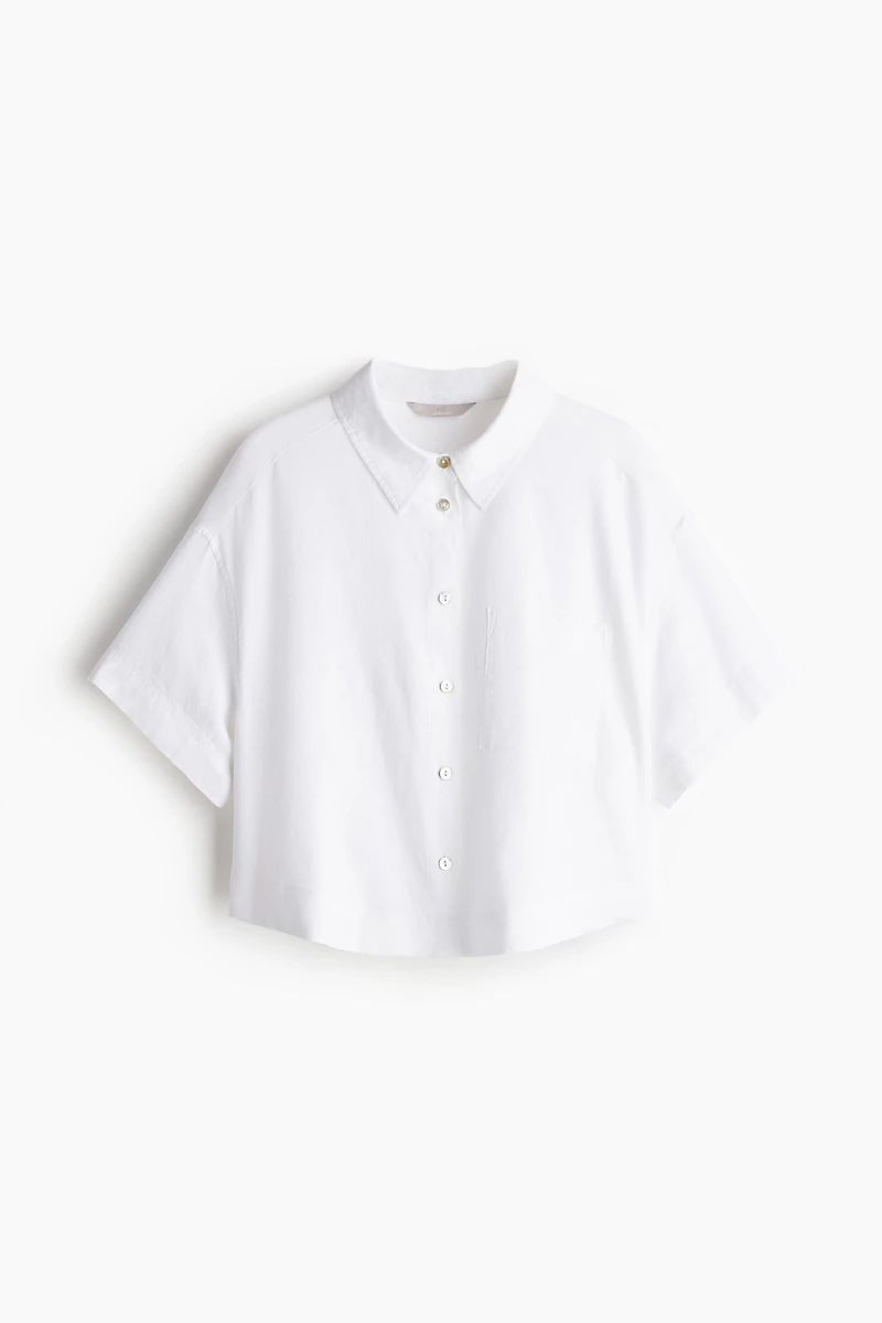 Chemise en lin mélangé