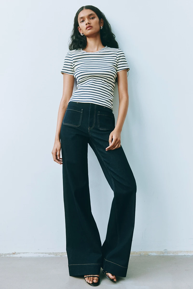 Rhinestone-Embellished T-Shirt