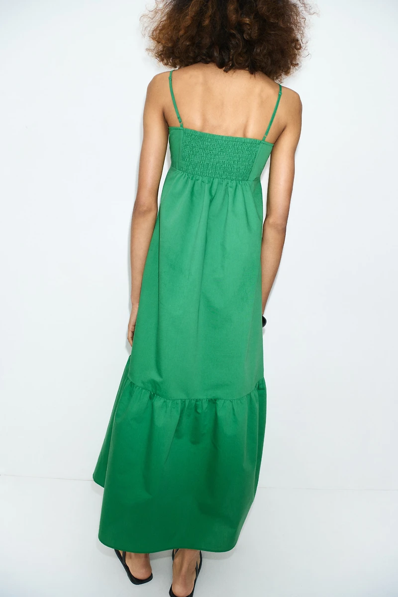 Tie-Detail Tiered Dress