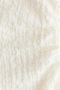 Crinkled Boat-Neck Dress