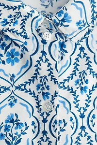 Chemise à manches courtes en sergé