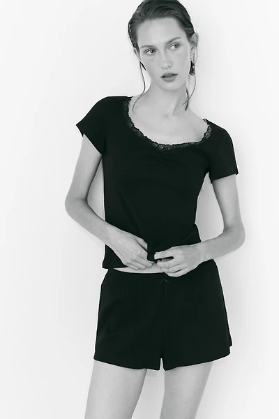 Pointelle Jersey Pajamas