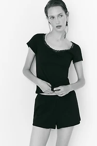Pointelle Jersey Pajamas