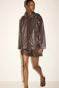 Coated Biker Jacket