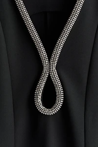 Robe avec détail à strass