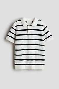 Waffle-Knit Polo Shirt