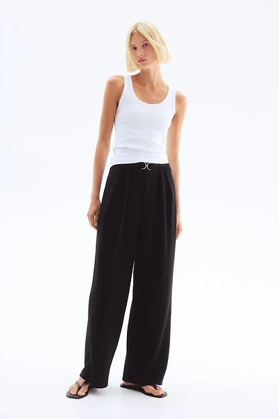 Buckle-detail Dress Pants