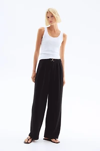 Buckle-detail Dress Pants