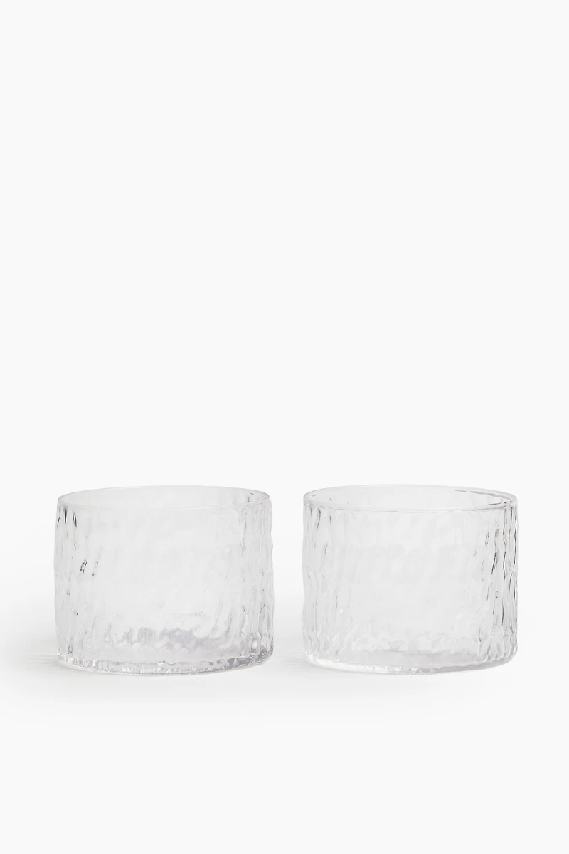 Lot de 2 verres à eau en verre