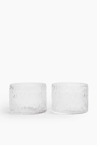 Lot de 2 verres à eau en verre