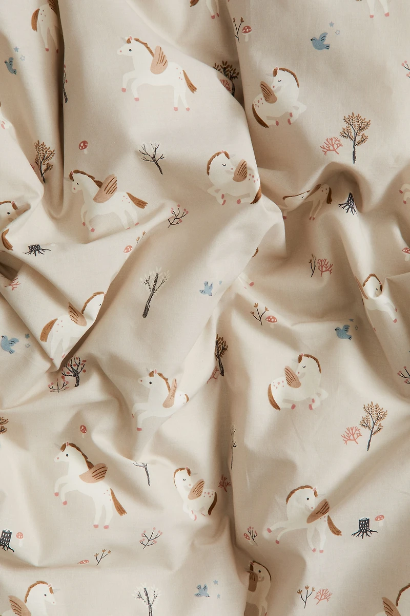 Patterned Cotton Duvet Cover Set