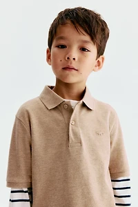 Embroidered-Motif Piqué Polo Shirt