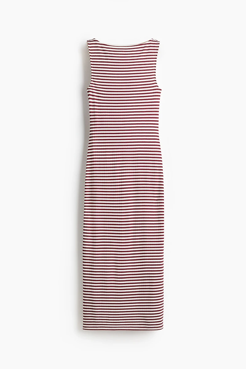 Ribbed Jersey Midi Dress