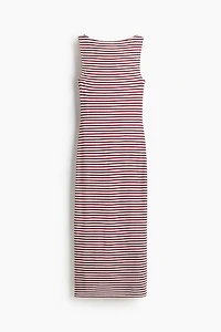 Ribbed Jersey Midi Dress