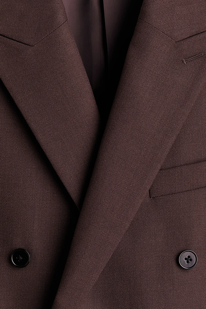 Regular-Fit Wool-Blend Double-Breasted Jacket