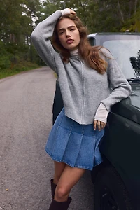 Chandail à fermeture éclair avec capuchon