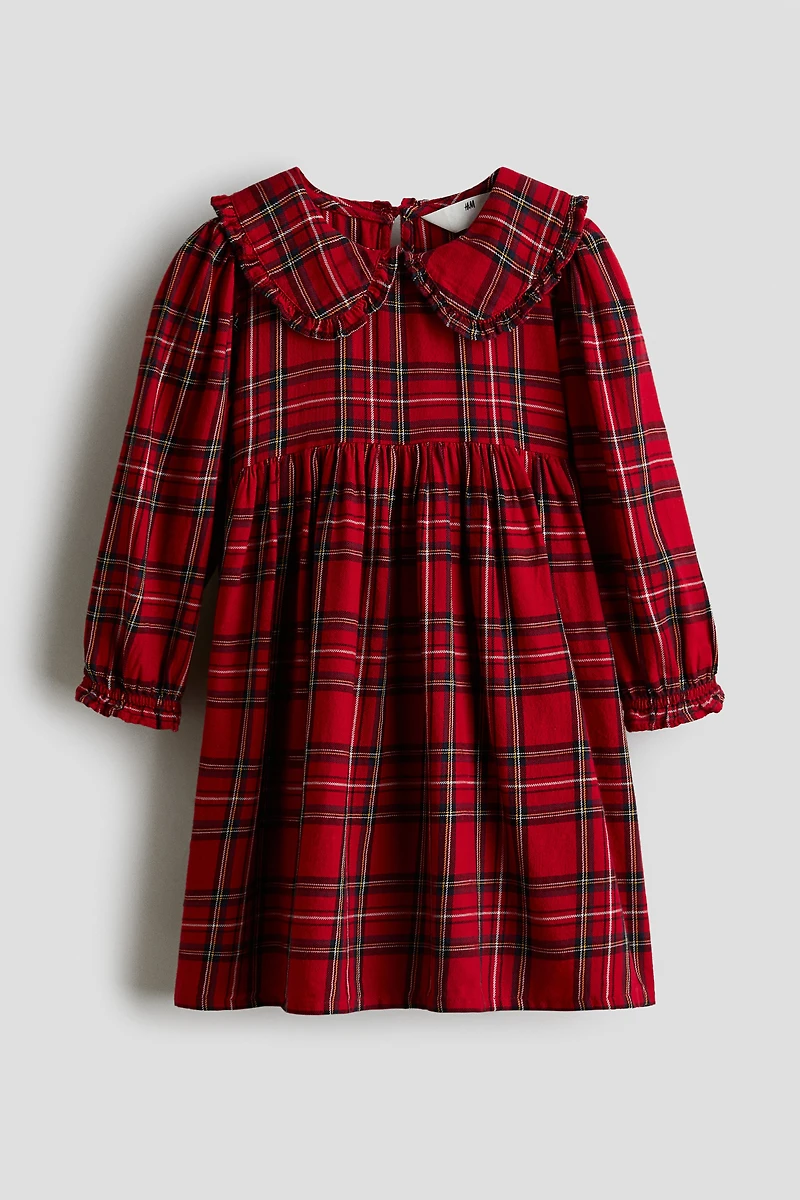 Flannel Dress with Collar