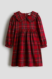 Flannel Dress with Collar