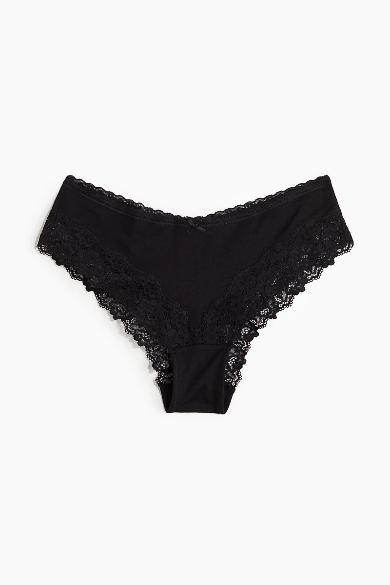Lot de 3 culottes en coton et dentelle