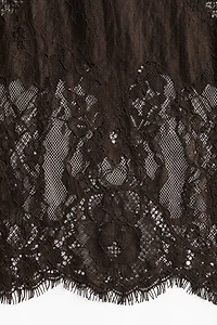 Pantalon à jambes semi-évasées en dentelle