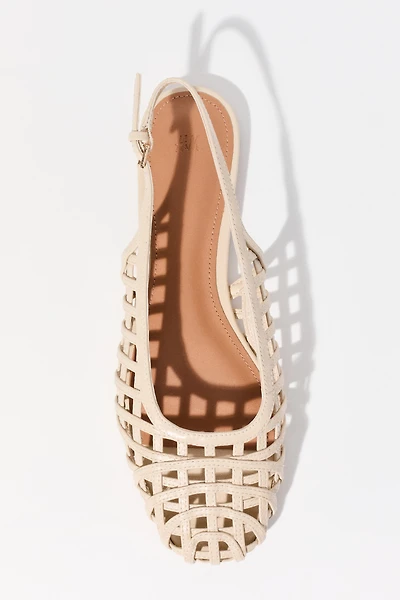 Escarpins à effet tressé avec bride arrière