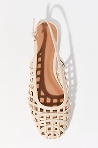 Escarpins à effet tressé avec bride arrière