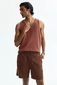 Relaxed-Fit Linen-Blend Shorts
