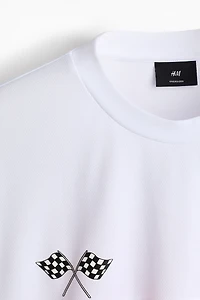 Oversized Long-Sleeved Mesh Shirt