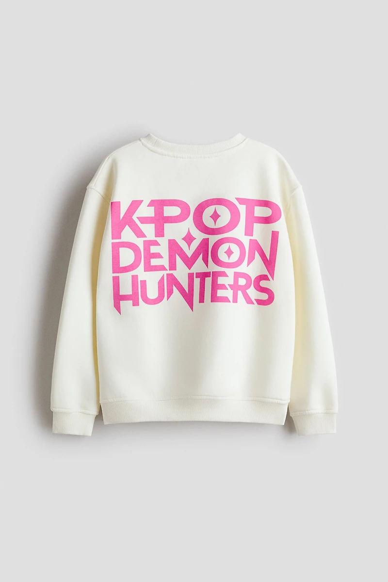 Sweatshirt with Printed Motif