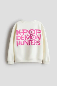 Sweatshirt with Printed Motif