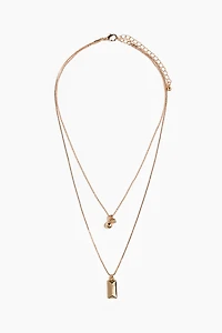 Collier à deux rangs avec pendentifs