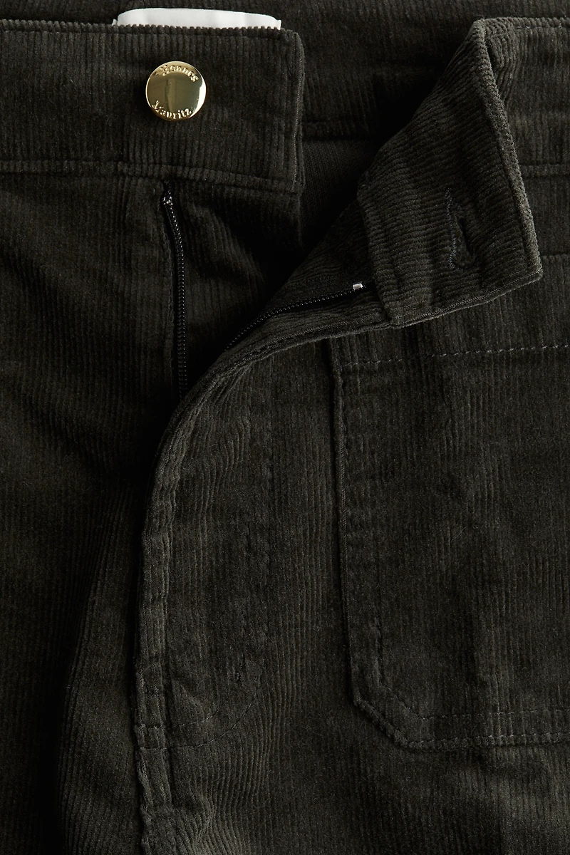 Pantalon évasé en velours côtelé