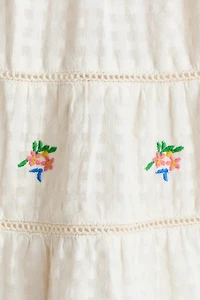 Embroidered Cotton Skirt