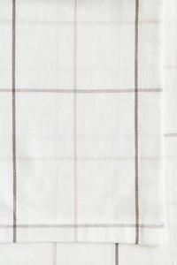 Patterned Linen-Blend Tablecloth