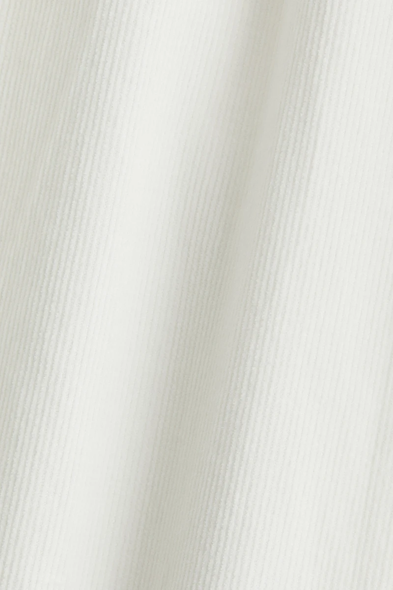 Ruffle-Trimmed Cotton Corduroy Dress