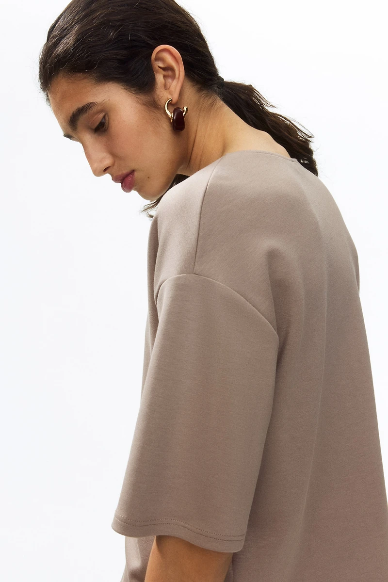 Boxy jersey top