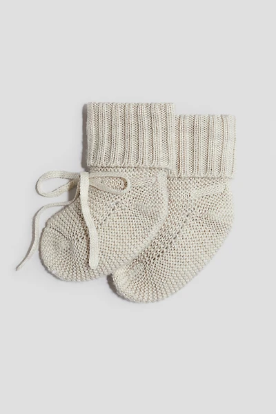 Chaussons en tricot de laine