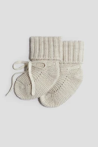 Chaussons en tricot de laine
